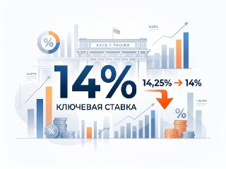 Ключевая ставка ЦБ РФ: снижение до 14%